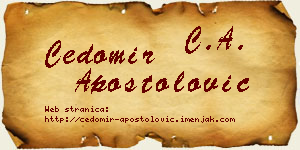 Čedomir Apostolović vizit kartica